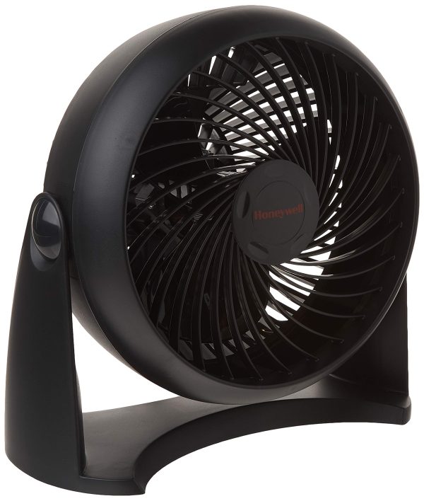 Honeywell HT900C 7" TurboForce® POWER+ Desk/Table Fan, Air Circulator for Small Bedroom, Portable, Wall Mountable, Energy Saving, 3 Speeds, Black