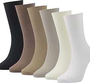 BomKinta Crew Socks for Women - Lightweight Thin Casual Socks - Cute Soft Above Ankle Cotton Sock